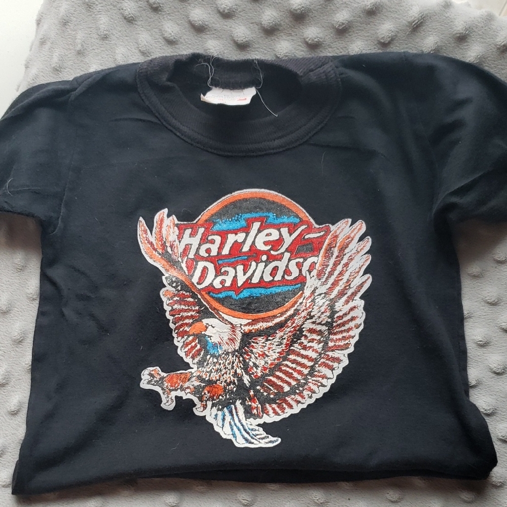 Harley-Davidson Black Kids Tee with Eagle & Logo